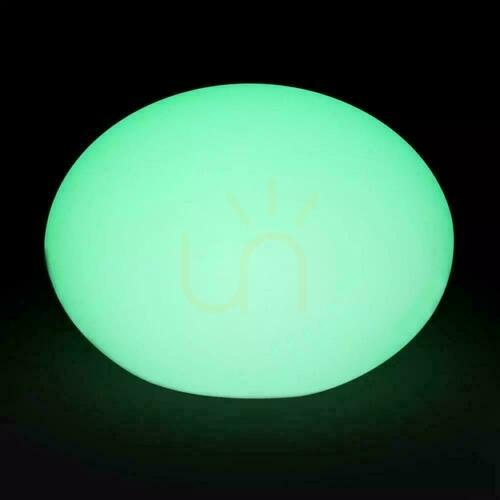 Skontrolujte V-TAC LED záhradné svietidlo Oval Stone 20cm Nabíjací pilot IP67 VT-7801 RGBW 18lm