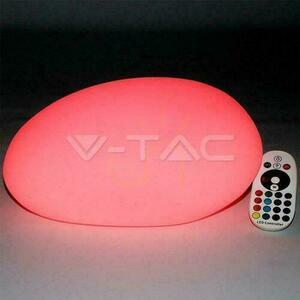 V-TAC LED záhradné svietidlo Stone 28cm nabíjanie diaľkové ovládanie VT-7802 RGBW 18lm small 2