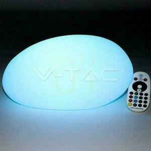 V-TAC LED záhradné svietidlo Stone 28cm nabíjanie diaľkové ovládanie VT-7802 RGBW 18lm small 4