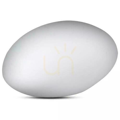 Skontrolujte V-TAC LED záhradné svietidlo Stone 28cm nabíjanie diaľkové ovládanie VT-7802 RGBW 18lm