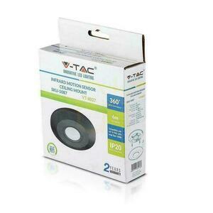 360st Snímač pohybu V-TAC pre povrchovú montáž na strop SLIM 25mm čierny VT-8027 small 3