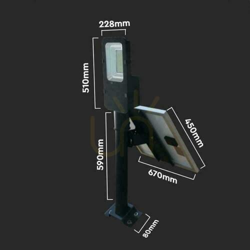 Skontrolujte V-TAC 50W LED IP65 VT-ST200 4000K 4000lm Solárne pouličné osvetlenie.