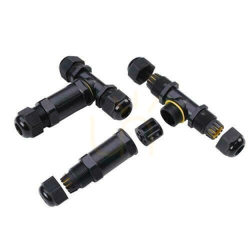 Skontrolujte Konektor Hermetická spojka 3x3Pin Black Tee 0,5-4mm2 Priemer vodiča 8-12mm IP68 V-TACC VT-869