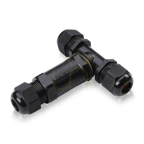 Skontrolujte Konektor Hermetická spojka 3x3Pin Black Tee 0,5-4mm2 Priemer vodiča 8-12mm IP68 V-TACC VT-869