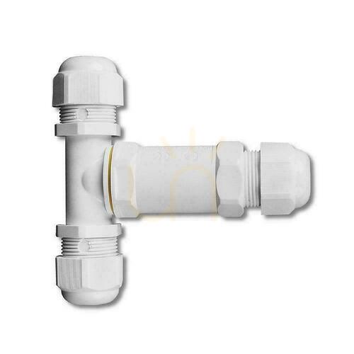 Skontrolujte Konektor Hermetická spojka 3x3Pin biely T-kus 0,5-4mm2 Priemer vodiča 8-12mm IP68 V-TAC VT-869