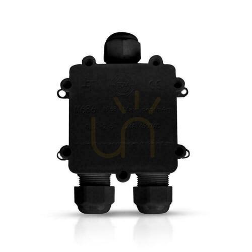 Skontrolujte Hermetická spojovacia skrinka 4x5Pin Black Tee 0,5-2,5 mm2 Priemer vodiča 8-12 mm IP68 V-TAC VT-870