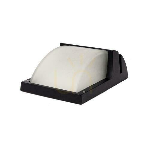 Skontrolujte V-TAC Záhradné nástenné svietidlo Frosted Glass Black Matte VT-754