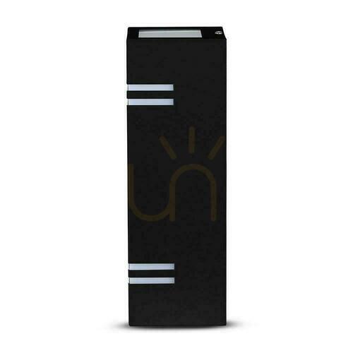 Skontrolujte Záhradné nástenné svietidlo V-TAC Square Black GU10 Top Bottom IP44 VT-7662 Záruka 3 roky