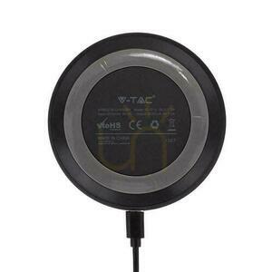 Bezdrôtová indukčná nabíjačka V-TAC VT-1210 10 W, okrúhla, čierna small 1