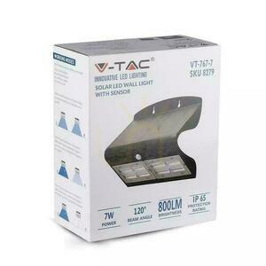 Solárny projektor 6,8W LED čierny V-TAC VT-767-7 4000K 800lm small 4