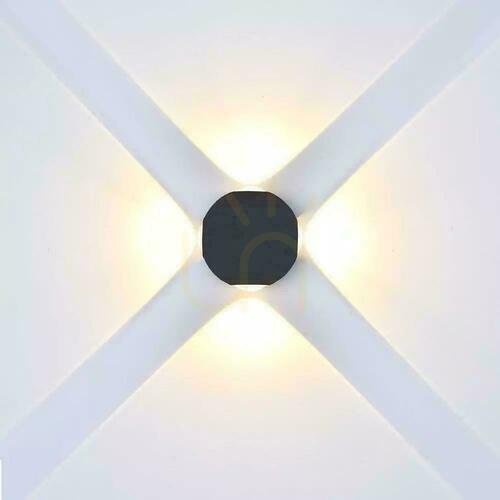 Skontrolujte Nástenné svietidlo V-TAC 4W LED čierne okrúhle IP65 VT-834 3000K 440lm.