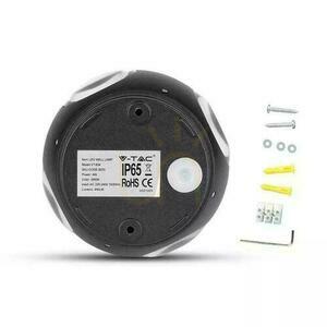 Nástenné svietidlo V-TAC 4W LED čierne okrúhle IP65 VT-834 3000K 440lm. small 4