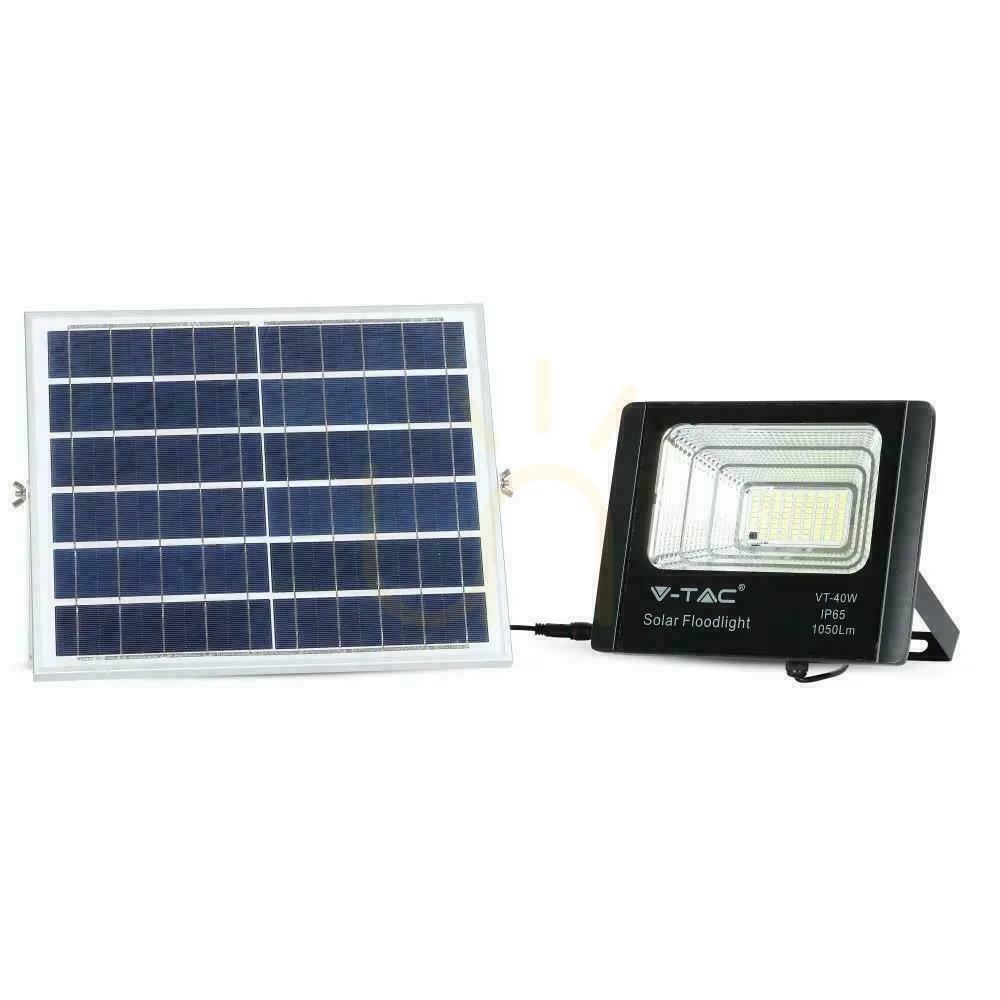 Skontrolujte V-TAC Solárny LED projektor 16W čierny IP65, diaľkové ovládanie, časovač VT-40W 4000K 1050lm V-TAC Solárny LED projektor 16W čierny IP65, diaľkové ovládanie, časovač VT-40W 4000K 1050lm