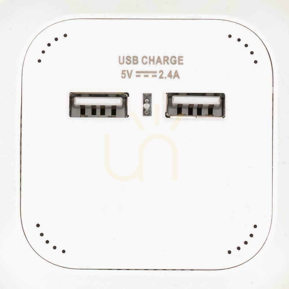 Displej Predlžovací kábel Cube 4 zásuvky 2 zásuvky USB 1,55MM 1,4M V-TAC VT-1154-2 Predlžovací kábel Cube 4 zásuvky 2 zásuvky USB 1,55MM 1,4M V-TAC VT-1154-2