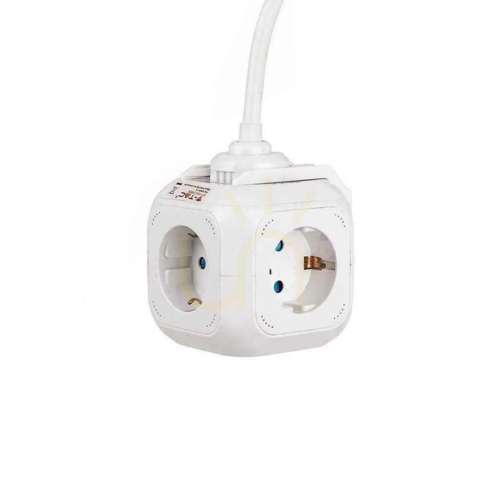 Skontrolujte Predlžovací kábel Cube 4 zásuvky 2 zásuvky USB 1,55MM 1,4M V-TAC VT-1154-2 Predlžovací kábel Cube 4 zásuvky 2 zásuvky USB 1,55MM 1,4M V-TAC VT-1154-2