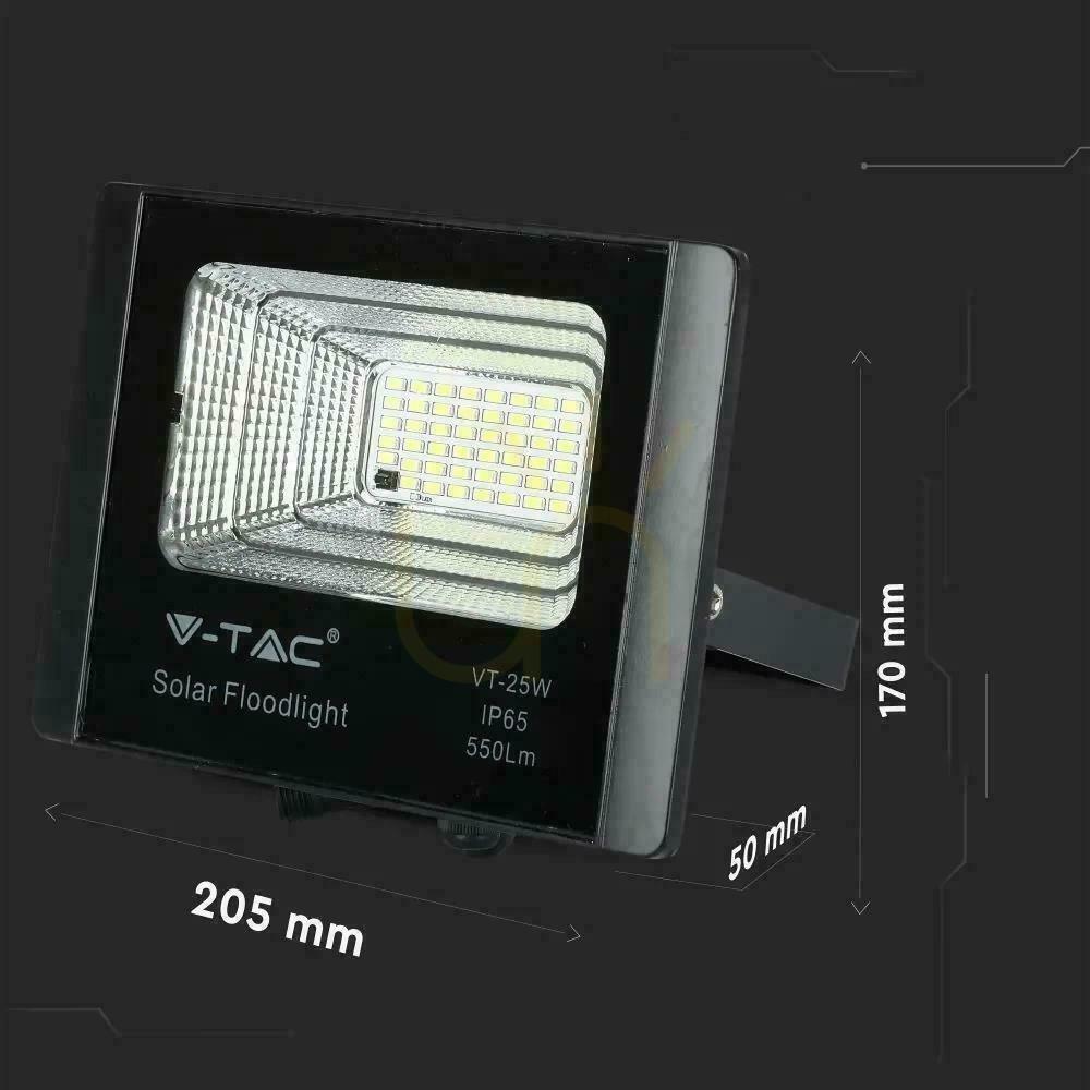 Šou V-TAC Solárny LED projektor 12W čierny IP65, diaľkové ovládanie, časovač VT-25W 6000K 550lm V-TAC Solárny LED projektor 12W čierny IP65, diaľkové ovládanie, časovač VT-25W 6000K 550lm