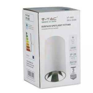 Stropné svietidlo V-TAC GU10 s okrúhlou trubicou na povrchovú montáž biela+chróm 80x140mm VT-882-R 3 roky záruka small 3