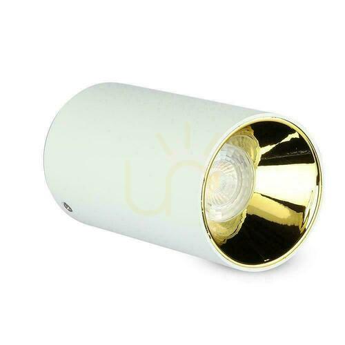 Skontrolujte Stropné svietidlo V-TAC GU10 Round Surface Mounted Tube White+Gold 80x140mm VT-882-R 3 roky záruka