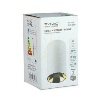 Stropné svietidlo V-TAC GU10 Round Surface Mounted Tube White+Gold 80x140mm VT-882-R 3 roky záruka small 4