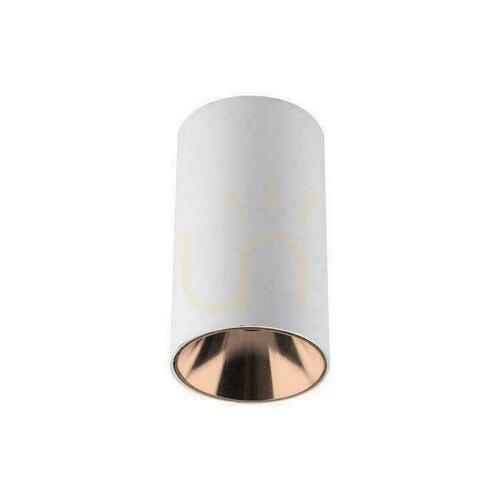 Skontrolujte V-TAC GU10 stropné svietidlo s okrúhlou trubicou na povrchovú montáž biela + ružové zlato 80x140mm VT-882-R 3 roky záruka