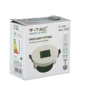 V-TAC GU10 okrúhla sieťka so štvorcom biela+čierna VT-883 3 roky záruka small 5
