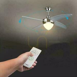 Stropný ventilátor so svetlom V-TAC VT-6043-4, Ø107 cm, 4 lopatky, LED 15 W 1500 lm CCT, diaľkové ovládanie small 2