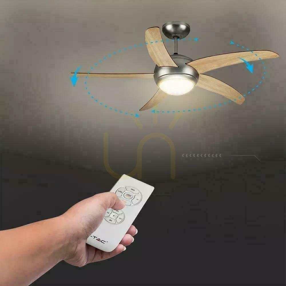 Náhľad Stropný ventilátor V-TAC 132cm 2xE27 Pilot VT-6053-5 Stropný ventilátor V-TAC 132cm 2xE27 Pilot VT-6053-5
