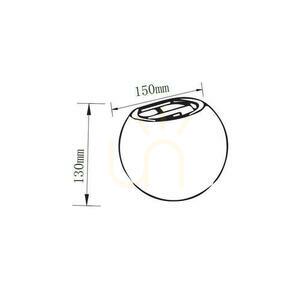V-TAC BETON G9 LED nástenné svietidlo Guľaté Svetlosivé IP20 VT-891 small 4