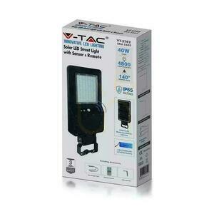 V-TAC Solárne pouličné svietidlo 40W LED čierne IP65 120Lm/W VT-ST42 6000K 4800lm 3 roky záruka small 4