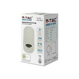 V-TAC hliníková guľatá trubica GU10 s povrchovou montážou biela 70x107mm VT-802-W 3 roky záruka small 3