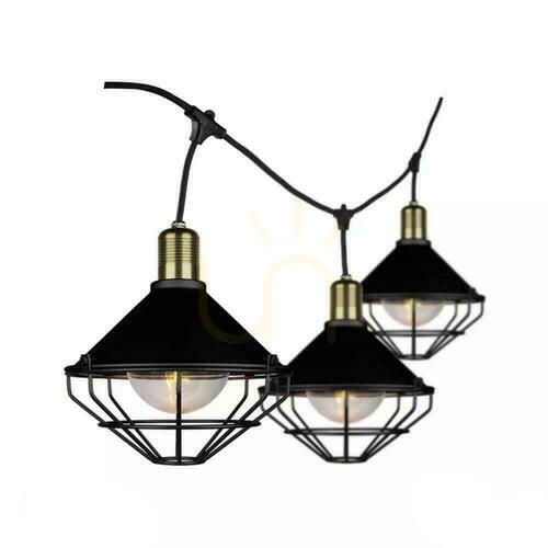 Skontrolujte Záhradná girlanda 6xE27 3metre čierna MAT LOFT Mesh IP65 V-TAC VT-717S 5 rokov záruka