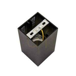 V-TAC GU10 štvorcové stropné svietidlo na povrchovú montáž čierna + tmavý chróm 74x74x140mm VT-882SQ 3 roky záruka small 3