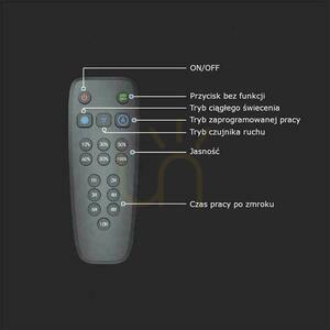 V-TAC 20W Park Garden Luminaire Motion Sensor Pilot VT-130W 4000K 2000lm 5 rokov záruka small 7