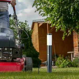 Záhradný stĺpik V-TAC VT-838 60 cm E27, PIR snímač + 2 zásuvky 230 V, čierna nehrdzavejúca oceľ, IP44 small 2