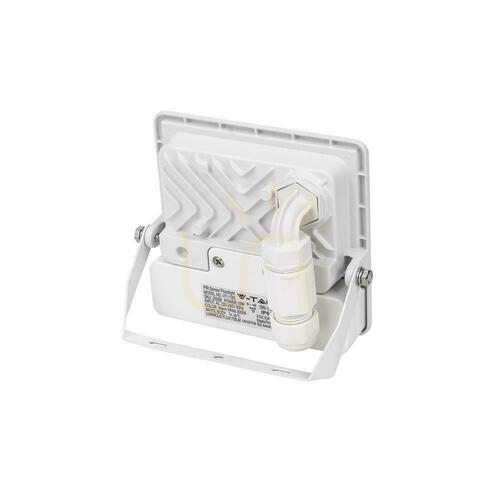 Skontrolujte V-TAC LED projektor 10W SAMSUNG CHIP Senzor pohybu biely s MUFa VT-118S 6500K 735lm 5 rokov záruka