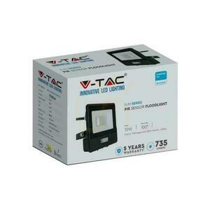 V-TAC LED projektor 10W SAMSUNG CHIP Senzor pohybu Čierny kábel 1M VT-118S-1 6400K 735lm 5 rokov záruka small 3