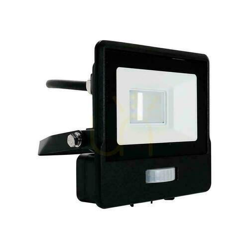 Skontrolujte V-TAC LED projektor 10W SAMSUNG CHIP Senzor pohybu Čierny kábel 1M VT-118S-1 6400K 735lm 5 rokov záruka