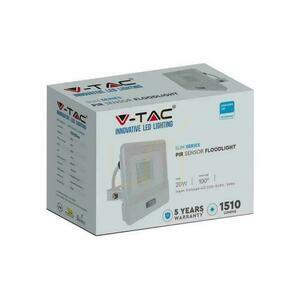 V-TAC 20W SAMSUNG CHIP LED Projektor Senzor pohybu Biely kábel 1M VT-128S-1 4000K 1510lm 5 rokov záruka small 2