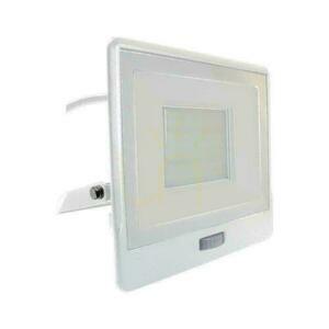 V-TAC 50W SAMSUNG CHIP LED Projektor Senzor pohybu Biely kábel 1M VT-158S-1 4000K 4000lm 5 rokov záruka small 0