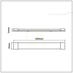 V-TAC 38W LED povrchové lineárne svietidlo 150CM 155Lm/W VT-8338 4000K 5900lm 5 rokov záruka small 7