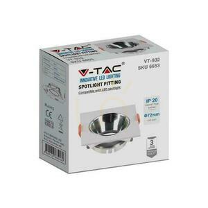 Mesh V-TAC GU10 zapustený štvorcový biely/chróm VT-932 3 roky záruka small 2