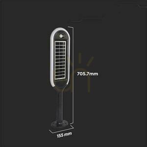 V-TAC Solárna LED 5W 2v1 záhradný stĺp VT-945 3000K 400lm small 6