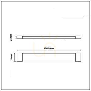 V-TAC 30W LED povrchové lineárne svietidlo 120CM 155Lm/W VT-8330 6500K 4650lm 5 rokov záruka small 7
