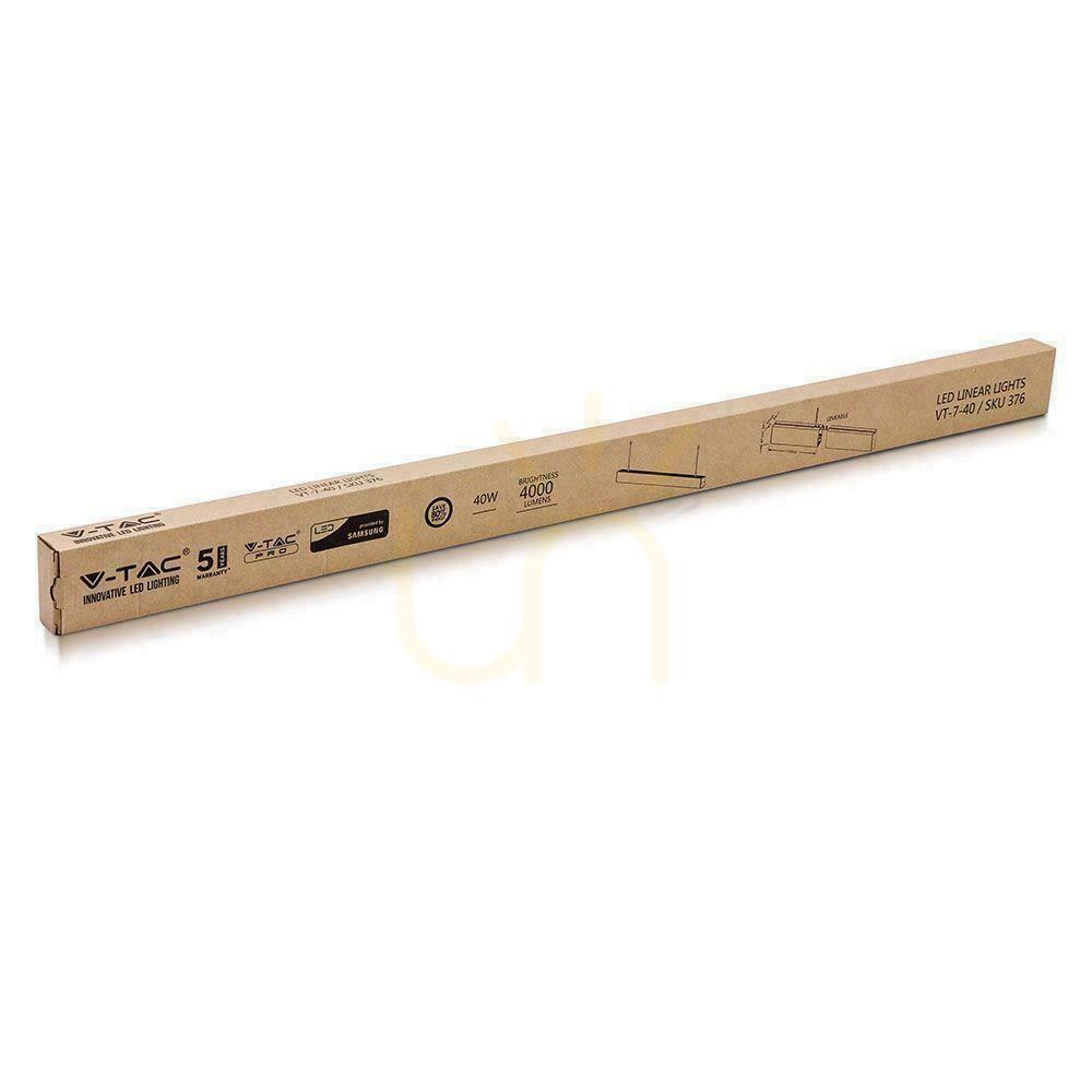 vyhliadka V-TAC LED lineárne SAMSUNG CHIP 40W závesné biele 120cm VT-7-40-W 6500K 3270lm 5 rokov záruka V-TAC LED lineárne SAMSUNG CHIP 40W závesné biele 120cm VT-7-40-W 6500K 3270lm 5 rokov záruka