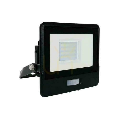 Skontrolujte V-TAC 20W LED projektor SAMSUNG CHIP so senzorom pohybu čierny s MUFa VT-128S-B 3000K 1510lm 5 rokov záruka