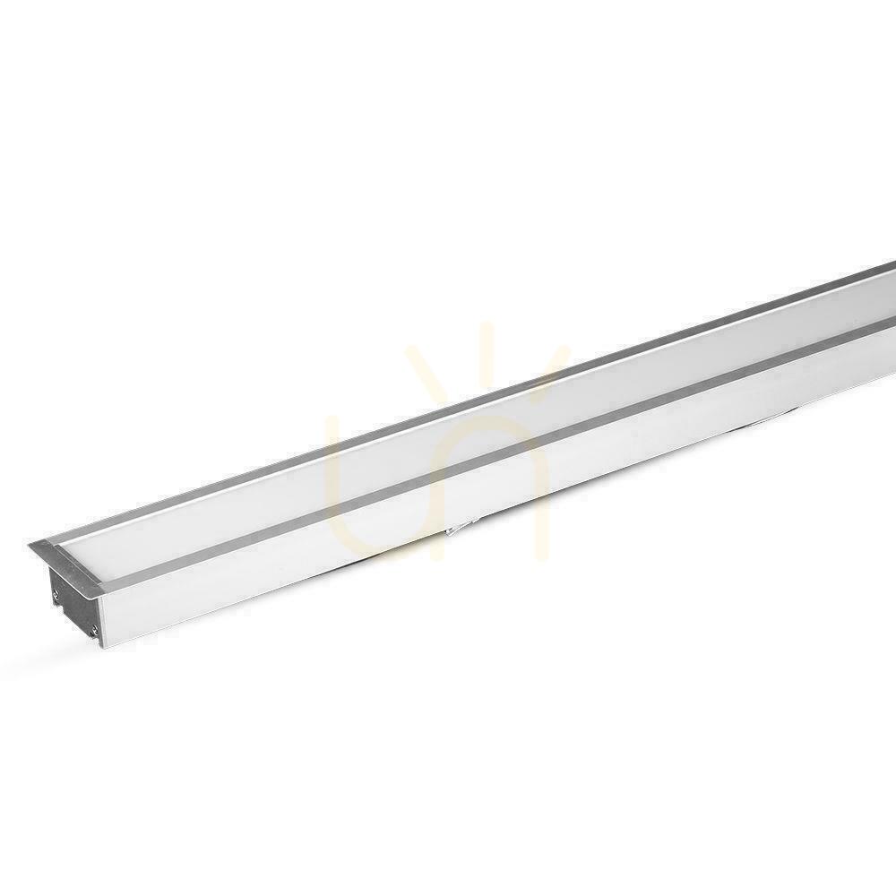 Náhľad V-TAC LED lineárne SAMSUNG CHIP 40W zapustené strieborné svietidlo 120cm VT-7-41 4000K 3800lm 5 rokov záruka V-TAC LED lineárne SAMSUNG CHIP 40W zapustené strieborné svietidlo 120cm VT-7-41 4000K 3800lm 5 rokov záruka