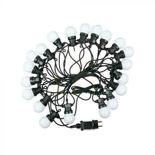 Skontrolujte V-TAC Garden Girland (string) LED 10 metrov 20 žiaroviek 0,5W IP44 VT-71020 6000K 960lm