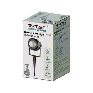 Záhradné bodové svietidlo s hrotom V-TAC VT-857-B LED 12W 4000K 875lm čierne, IP65 small 2