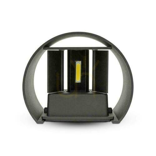 Skontrolujte Nástenný 5W V-TAC hore dole nastaviteľný čierny okrúhly IP65 Bridgelux VT-756-B 3000K 700lm