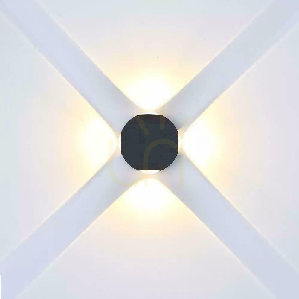 vyhliadka Nástenné svietidlo V-TAC 4W LED čierne okrúhle IP65 VT-834-B 3000K 428lm. Nástenné svietidlo V-TAC 4W LED čierne okrúhle IP65 VT-834-B 3000K 428lm.